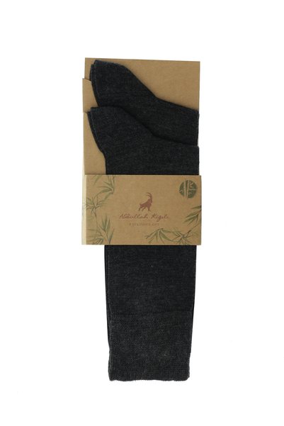Set of 2 Plain Stretch Fabric Flexible Bamboo Blend Socks
