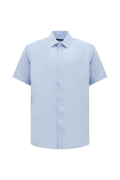 Short Sleeve Regular Fit Patterned Lyocell Shirt