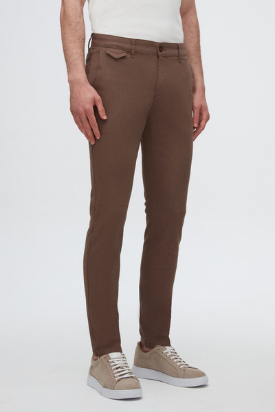 Slim Fit Mink Dobby Chino Pants