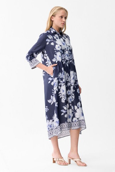 Patterned Shirt Dress