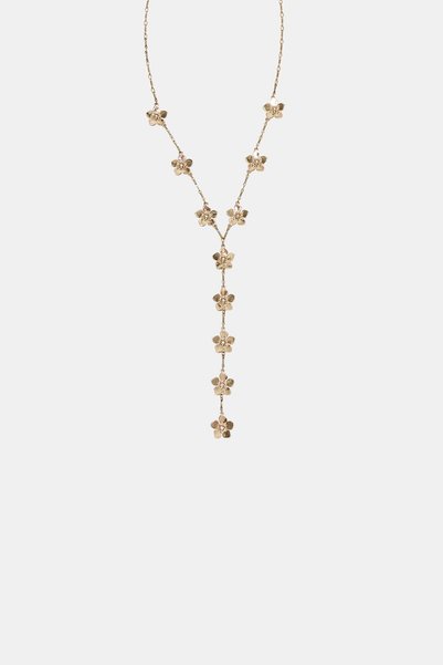 Mini Floral Lariat Necklace