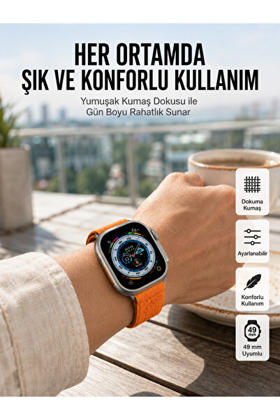 Ultra Max паметен часовник со заклучување на каиш, AMOLED екран, вибрации, одговарање на повици - Lisinya