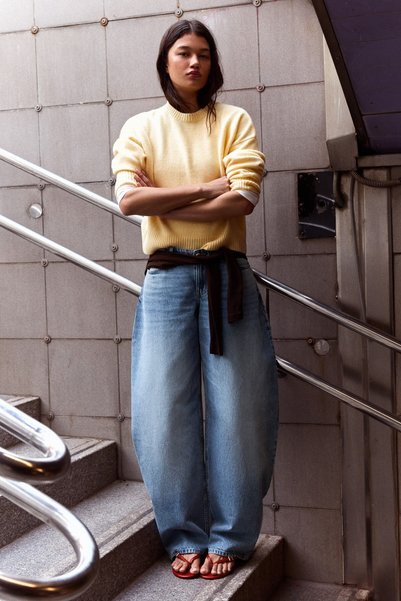 High Waist Barrel Fit Jean