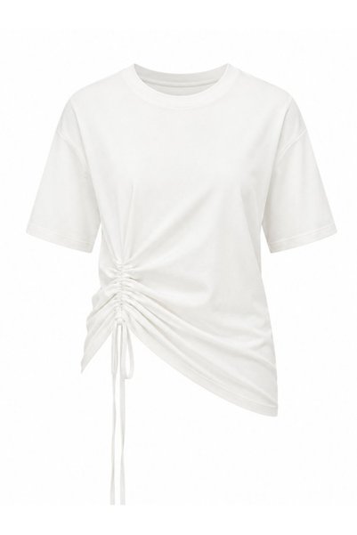 Light Ecru Gathered Detailed Blouse - B261025