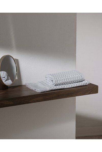 Marlie 2-Pack 100% Cotton Hand Towels - Gray - 30X45 cm