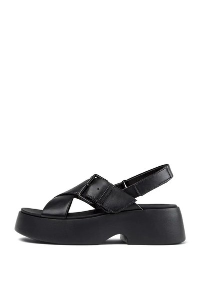 Black Women's Leather Sandals K201860-001