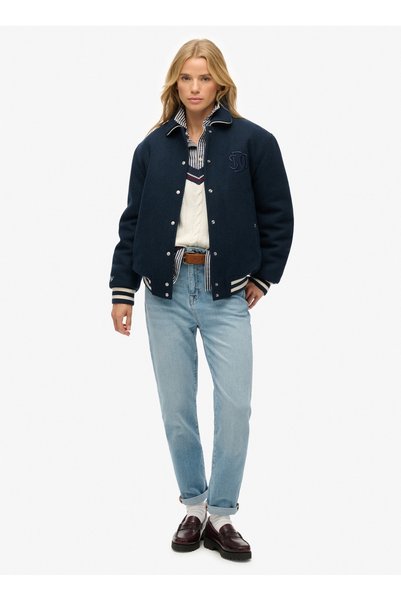 Navy Blue Women's Standard Fit Jacket W5011927A