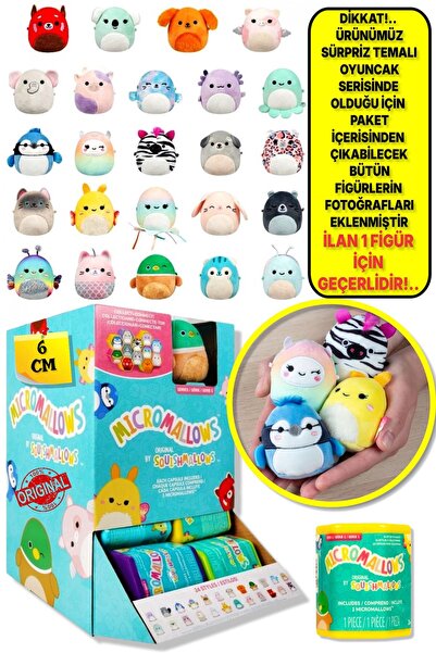 Micromallows Squishmallows изненадување мини мека плишана играчка фигура - 6 CM - 1 ПАРЧЕ