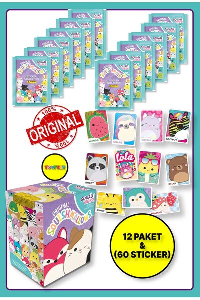 Panini Squishmallows сет налепници - 12 пакувања ( 60 налепници )