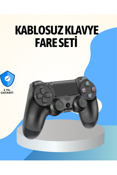 Безжичен гејмерски контролер компатибилен со PS4 ергономски со двојна вибрација