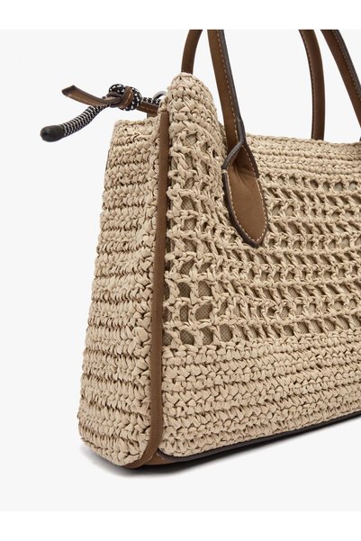 Women's Crossbody Straw Tote Bag