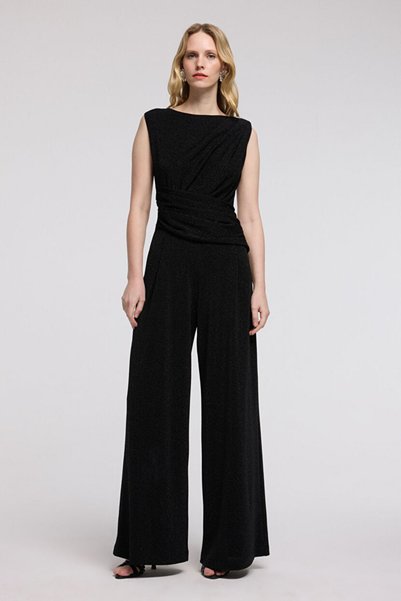 Mert Aslan Pleated Sleeveless Jumpsuit