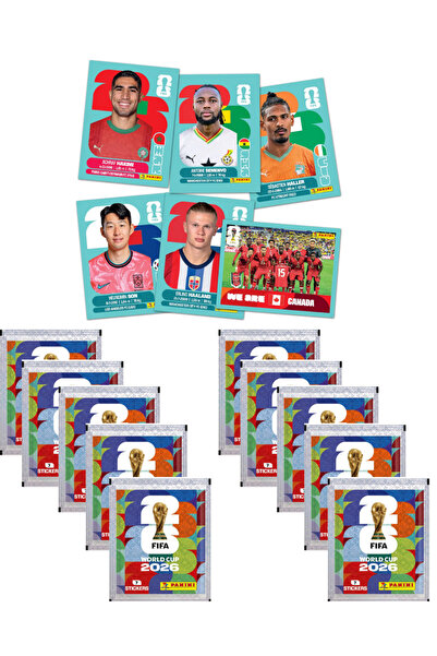 Лиценцирана FIFA WORLD CUP 2026™ Panini официјална колекција на сликички 10 пакувања (70 сликички)