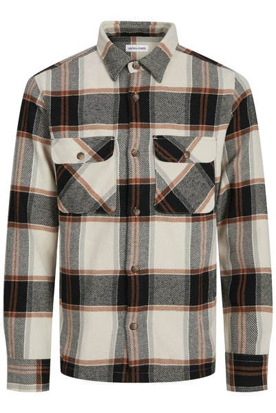 Jjdarren Flannel Overshirt Ls Moonbeam
