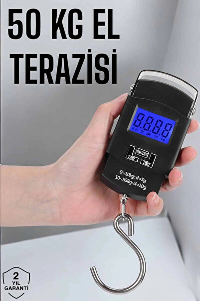 Рачна вага до 50 kg, дигитален дисплеј, со кука, пренослива