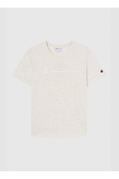 118382-Em005 Ss Tee Cream Round Slim Fit Women's T-Shirt