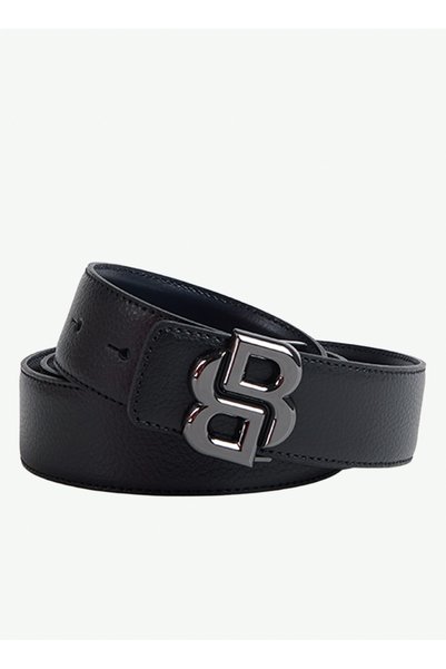 Black Men's Belt B_Icon-Gr-St_Sr35 10260402 01