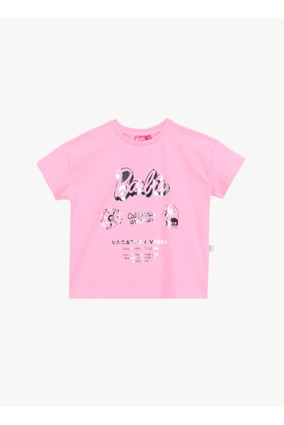 Pink Girls' Printed T-Shirt Brb6Sg-Tst6418