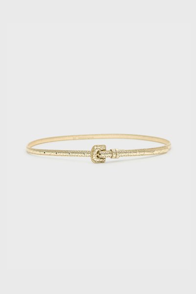 Mert Aslan Gold Crocodile Leather Belt