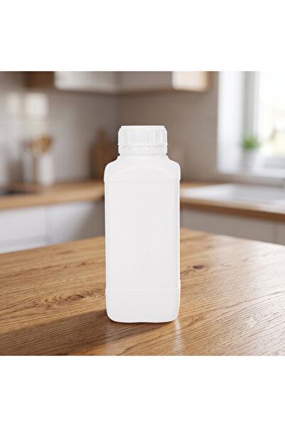 Висококвалитетно HDPE пластично квадратно шише од 1000 ml со бела капа со заклучување