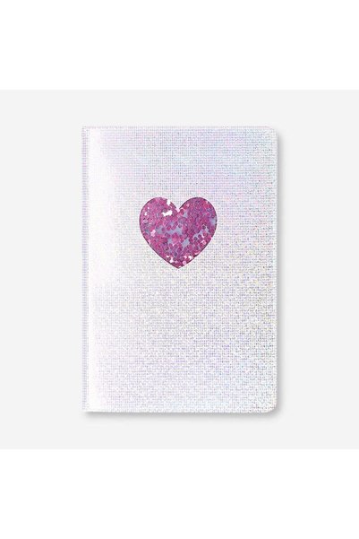 Shiny Heart Patterned A5 Notebook