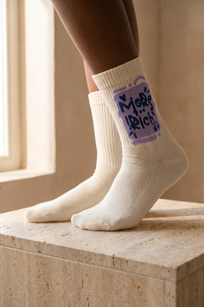 Lilac Colored Look Socket Socks