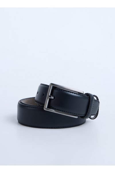 Black Men's Belt Fbk 015 3.5 cm Kls Oto.Black