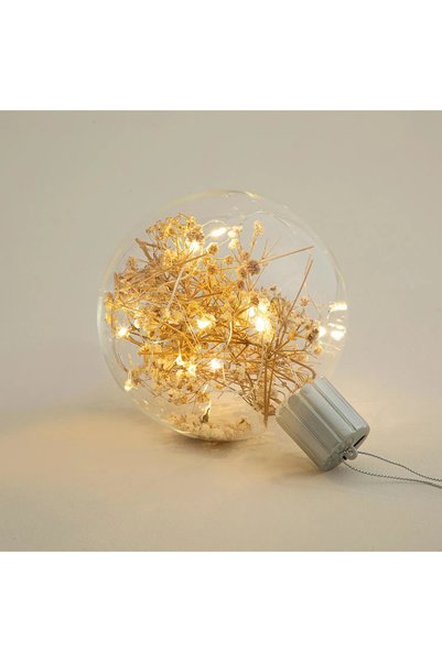 Sago Lighted Christmas Ball Transparent/Gold