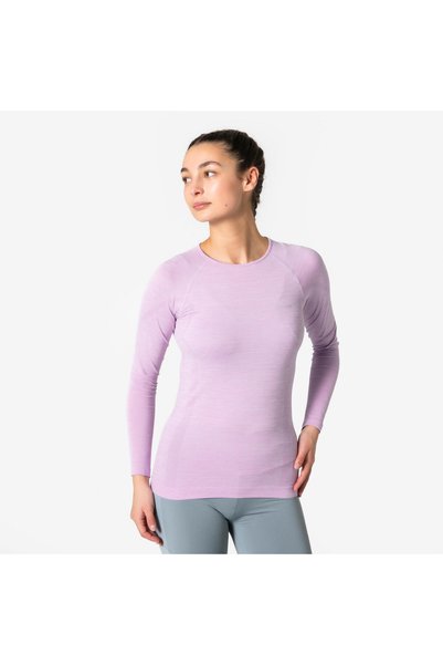 Kiprun Women's Long Sleeve Running T-Shirt - Lilac - Kiprun Run 500
