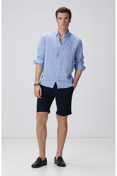 Navy Blue Chino Shorts