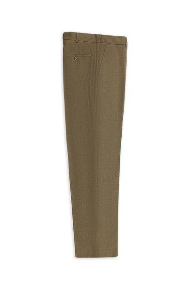7 Drop Slim Fit Wool Cashmere Flannel Classic Fabric Trousers