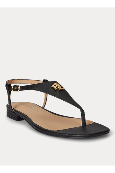 Black Women's Leather Sandals 802982881002