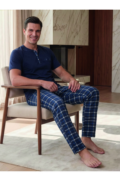 Cotton Lycra Men's Pajama Set