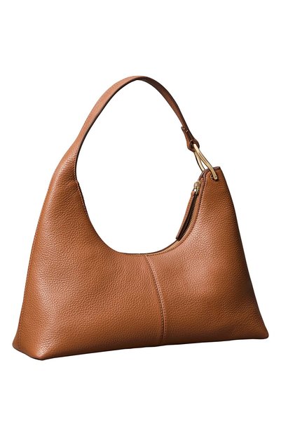 Tan Women's Shoulder Bag SLOUCHY LEATHER SHOULDER BAG