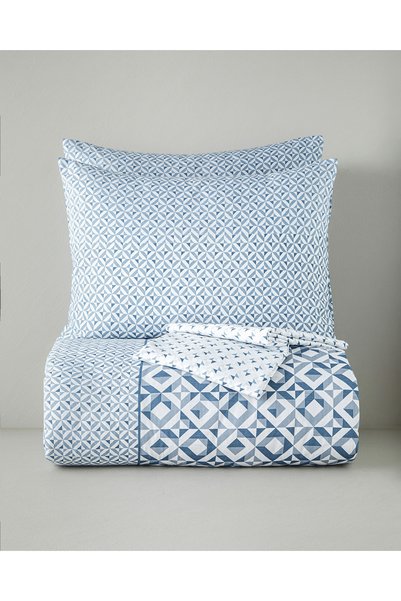 Symetra Easy Iron Double Duvet Cover Set with Sheet 200x220 cm Blue