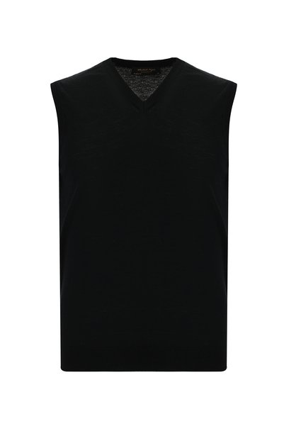 V-Neck Wool Cashmere Knit Sweater Vest