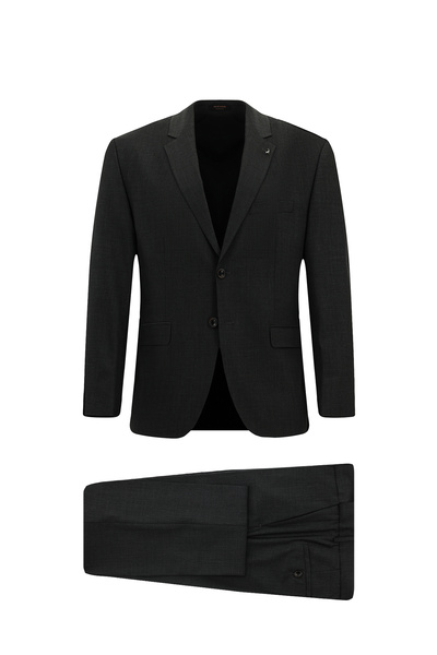 Regular Fit Mono Collar Woolen Classic Suit