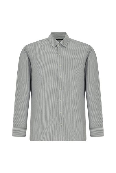 Long Sleeve Slim Fit Slim Fit Classic Striped Cotton Shirt