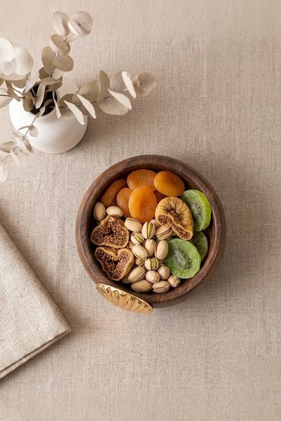 Oyster Acacia Look Snack Presentation Bowl - Decorative Presentation Bowl 8.5 cm