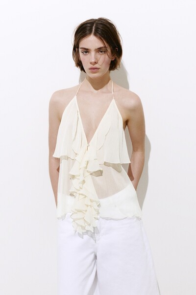 Ruffled Halter Top