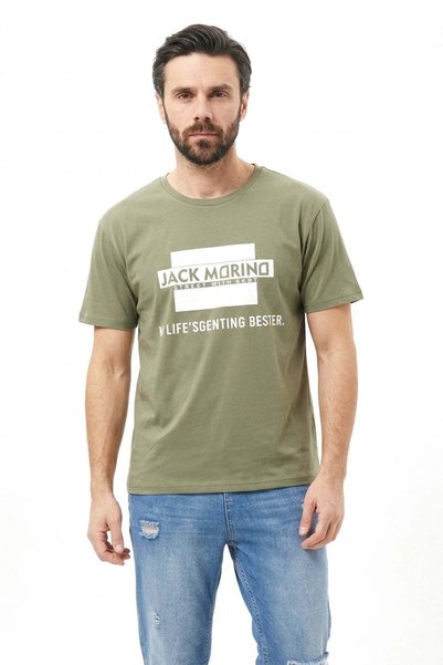 Jack Morino Printed Crew Neck T-Shirt