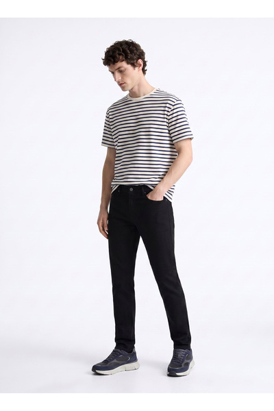 Black Men's Slim Fit Denim Trousers J6Wm-Pnt7388