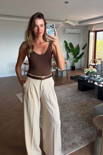 Premium Kalderon Wide Leg Woven Trousers