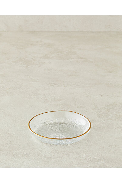 Petal стаклена чинија за грицки 12 cm златна