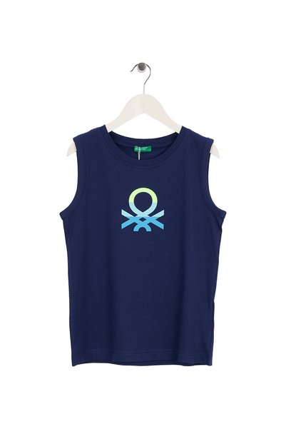 Navy Blue Boys' Printed T-Shirt 3I1Xch023