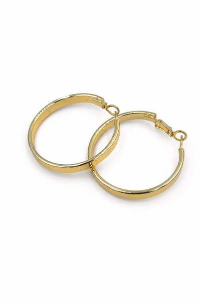 Yellow Color Shiny Hoop Earrings Women's Bijouterie Jewelry Accessory