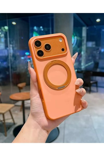 iPhone 15 Pro Max Compatible 360 °   Premium Magsafe Supported Case with Rotating Stand and Camera Protection