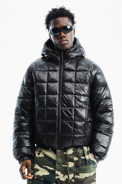 Quilted Square Patterned Jacket