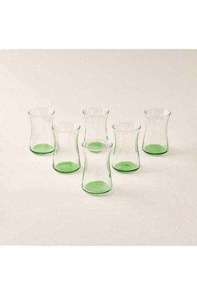 Kitchen Rainbow 6-Piece Tea Cup Set - Green