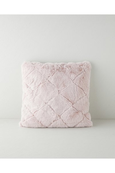 Soft Touch Rabbit Plush Cushion Cover 45X45 cm Powder